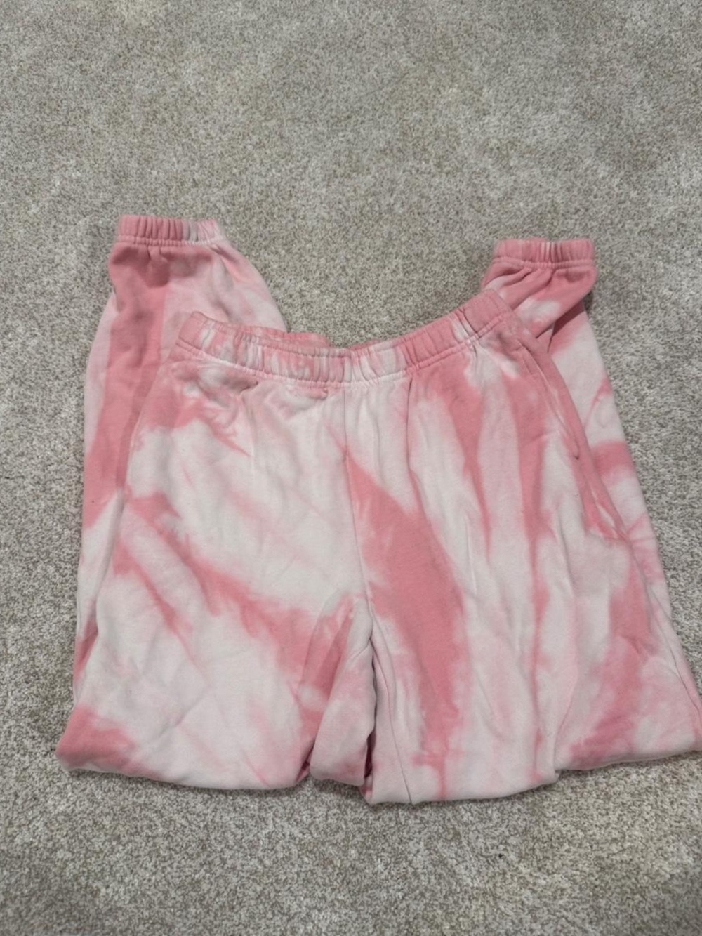 PacSun Pink and White Tie-Dye Kids Pajama Bottoms
